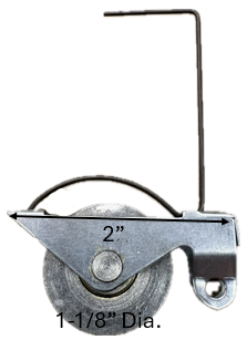 Sliding Screen Door Roller (1-1/8'' Dia. Roller) (3/8'' Width) (2'' Length)