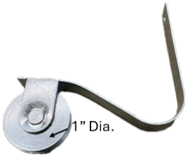 Sliding Screen Door Roller (1'' Dia. Roller) (1/4'' Roller Width)