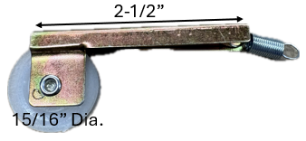Sliding Screen Door Roller (15/16'' Dia. Roller) (1/4'' Roller Width) (2-1/2'' Length)