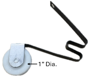 Sliding Screen Door Roller (1'' Dia. Roller) (1/4'' Roller Width) (Nylon Wheel)