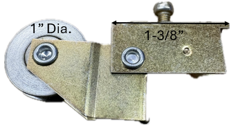 Sliding Screen Door Roller (1'' Dia. Roller) (1-3/8'' Length) (5/16'' Wide)