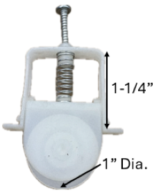 Sliding Screen Door Roller (1'' Dia. Roller) (1-1/4'' Height)