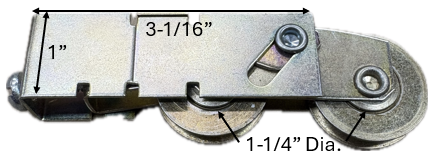 Tandem Patio Door Roller (1-1/4'' Wheel Diameter) (3-1/16'' Length)