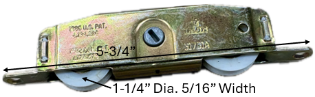 Sliding Glass Door Roller (Tandem) (Truth Hardware) (Nylon Wheels)