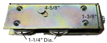 End Adjust Tandem Roller (1-1/4'' Wheel Diameter)