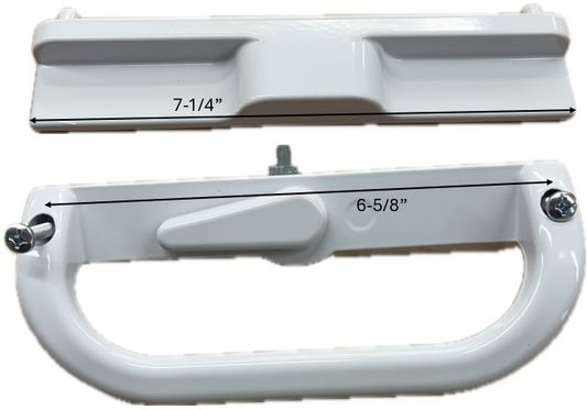 Sliding Glass Door Handle Set, Diva, White