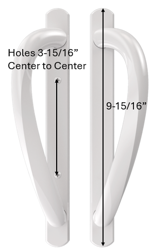 Patio Door Handle Set, Truth Signature, White