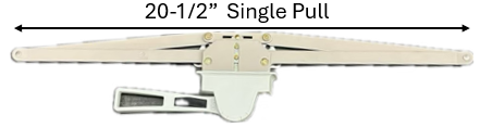 Awning Window Operator (Truth Lever 10.10) (20-1/2" Single Pull) (White) (Regular Hand)
