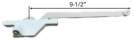 Single Arm Casement Window Operator (Truth Roto Gear 23.00) (9-1/2" Arm, Rear Mount) (Right) (White) (Metal Roller)