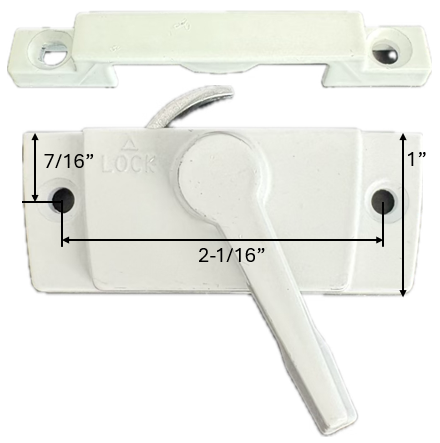 Cam Lock (Truth Hardware 'Trimline' 17.38)(White)
