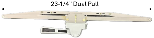 Awning Window Operator (Truth Lever 10.11) (23-1/4" Dual Pull) (White) (Regular Hand)