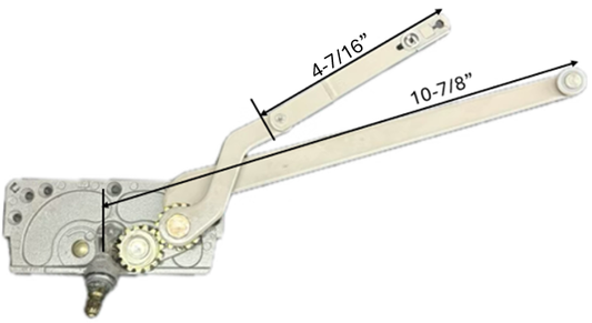 Dual Arm Casement Window Operator (Truth Entrygard 15.10) (4-7/16" Arm) (Offset Up) (Right)