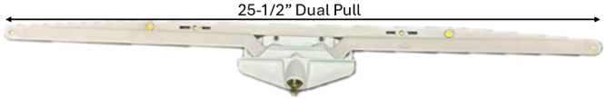 Awning Window Operator (Truth 11.14) (25-1/2" Dual Pull) (White)