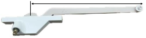 Single Arm Casement Window Operator (Truth Roto Gear 23.03) (Front Mount, 13-1/2" Arm) (Right) (White) (Metal Roller)