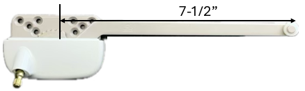 Single Arm Casement Window Operator (Truth Ellipse 15.56) (7 1/2" Arm) (Right) (White)