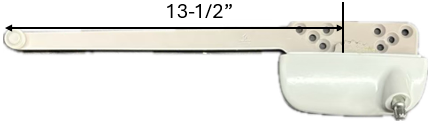 Single Arm Casement Window Operator (Truth Ellipse 15.32) (13 1/2" Arm) (Left) (White)