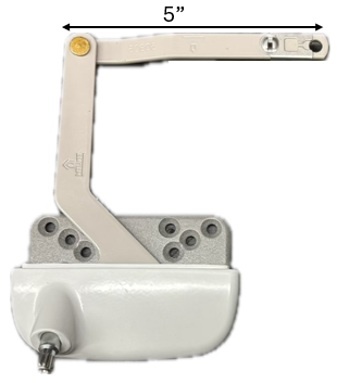 Split Arm Casement Window Operator (Truth Ellipse Dyad 15.66) (5" Arm) (Left) (White)