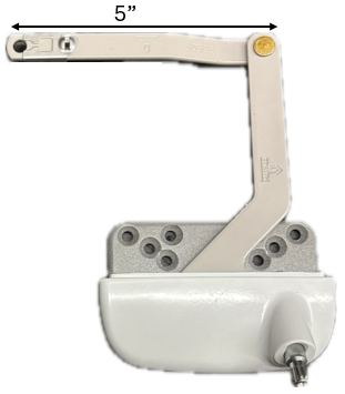 Split Arm Casement Window Operator (Truth Ellipse Dyad 15.66) (5" Arm) (Right) (White)