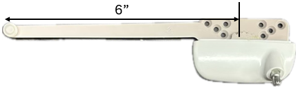 Single Arm Casement Window Operator (Truth Ellipse 15.39) (6" Arm) (Left) (White)