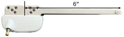 Single Arm Casement Window Operator (Truth Ellipse 15.39) (6" Arm) (Right) (White)