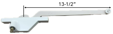 Single Arm Casement Window Operator (Truth Roto Gear 23.02) (Rear Mount, 13-1/2" Arm) (Right) (White) (Metal Roller)