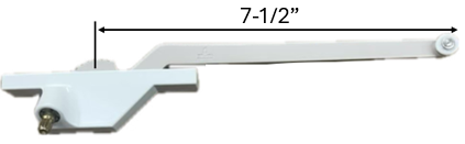 Single Arm Casement Window Operator (Truth 7-1/2" Arm, Front Mount) (Right) (White) (Metal Roller)