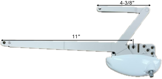 Dual Arm Casement Window Operator (Roto) (White) (Left)