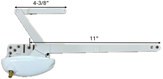 Dual Arm Casement Window Operator (Roto) (White) (Right)