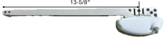 Single Arm Casement Window Operator (Roto) (Left) (White) (13-5/8'' Arm)