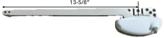 Single Arm Casement Window Operator (Roto) (Left) (White) (13-5/8'' Arm)