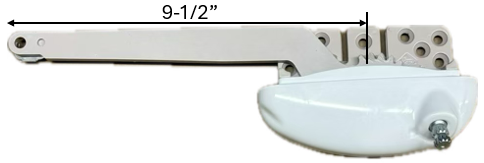 Single Arm Casement Window Operator (Roto) (Left) (White) (9-1/2'' Arm)