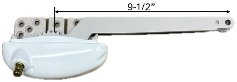 Single Arm Casement Window Operator (Roto) (Right) (White) (9-1/2'' Arm)