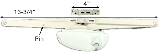 Awning Window Operator (Roto) (White) (With Pin)