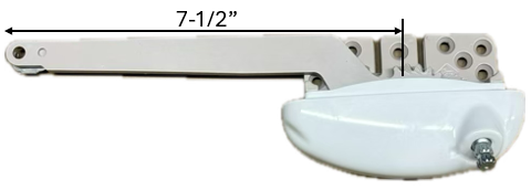 Single Arm Casement Window Operator (Roto) (Left) (White) (7-1/2" Arm)