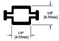 Thermal break 1/4" x 1/4"