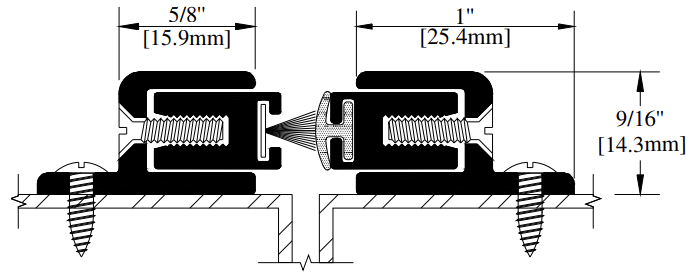 Clear Anodized Adjustable Astragal Set, Pile & PVC Seal