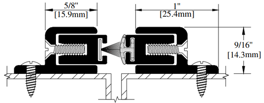 Clear Anodized Adjustable Astragal Set, Pile & PVC Seal