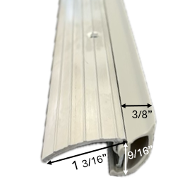 Bumper Threshold, Mill (Aluminum) Grey Rubber