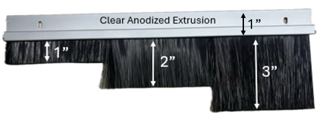 Brush Sweep - Clear Anodized