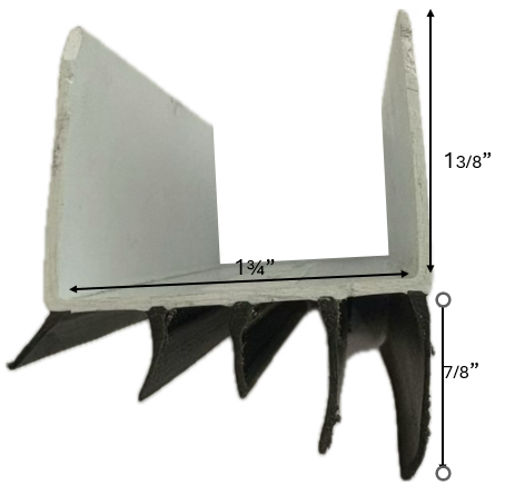 1-3/4", 5 Fin, Graduated, 36" White