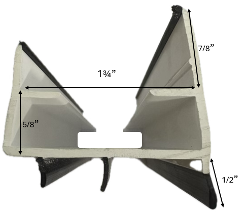 1-3/4", With Step, 3 Fin, 36" White