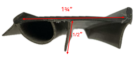 1-3/4", Staple-On, 3 Fin, 1 Bulb, 48" Brown