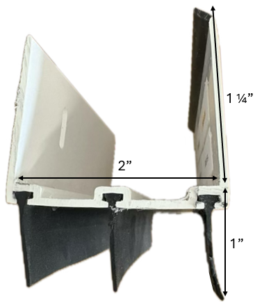 2", 3 Fin, 36" White