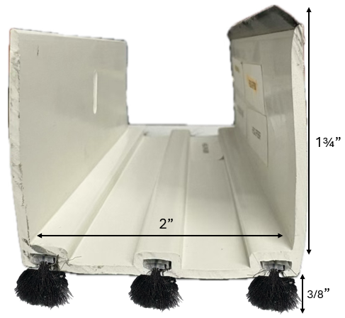 2", 3 Pile, 36" White