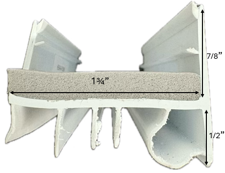 1-3/4", 4 Fin, 1 Bulb, 36" White