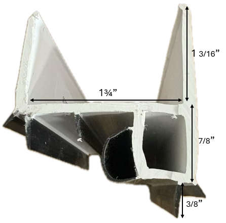 1-3/4", 5 Fin, 1 Bulb, Square Back, 36" White