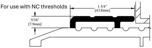 1-3/4" aluminum nosing, 5/16" rise