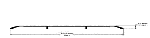 10" aluminum threshold, 1/2" rise, bevel both side