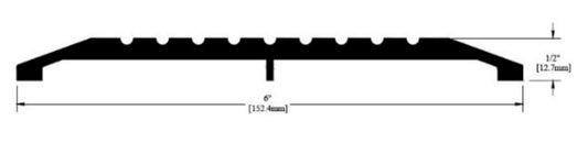 6" aluminum threshold, 1/2" rise, bevel both side