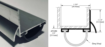 Garage Door Bottom With Drip Cap, 144"